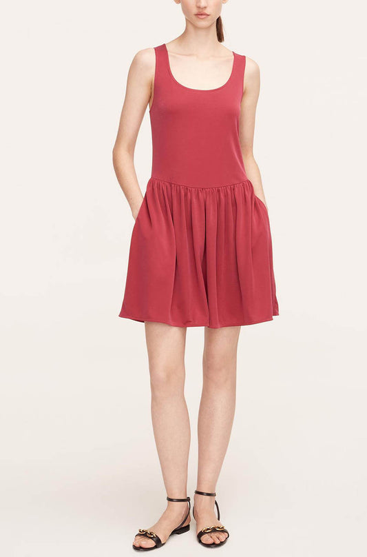 Ruched Skirt Tank Dress