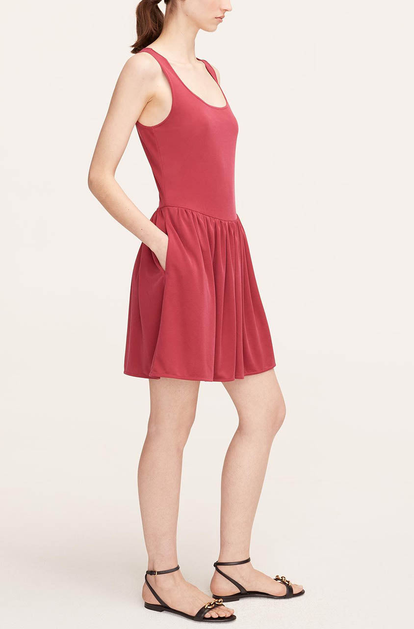 Ruched Skirt Tank Dress