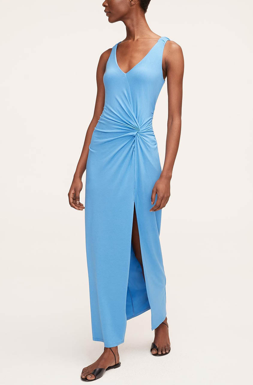 Rebecca Taylor Twist Modal Front Dress in Infinity Blue