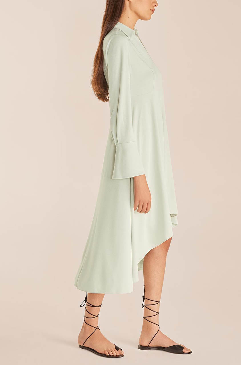 Rebecca Taylor Cupro Dress in Aloe