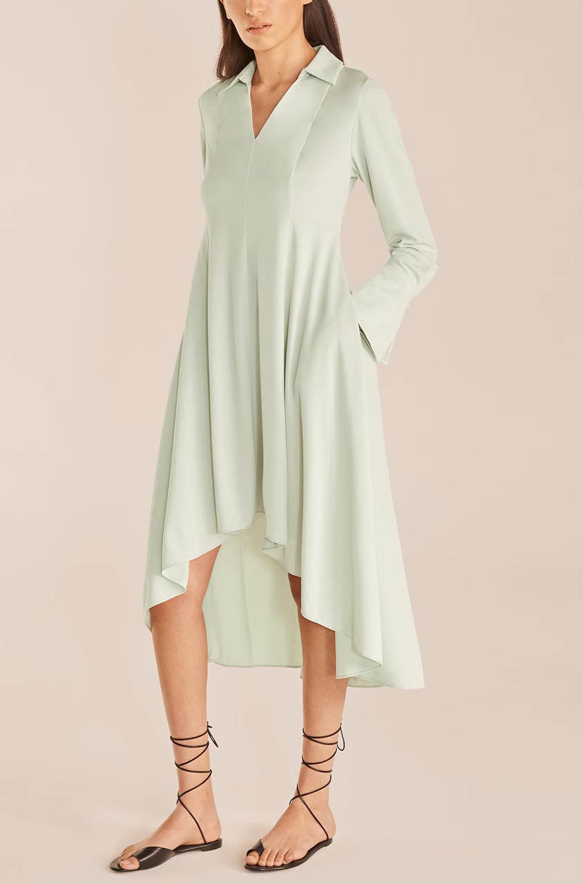 Rebecca Taylor Cupro Dress in Aloe