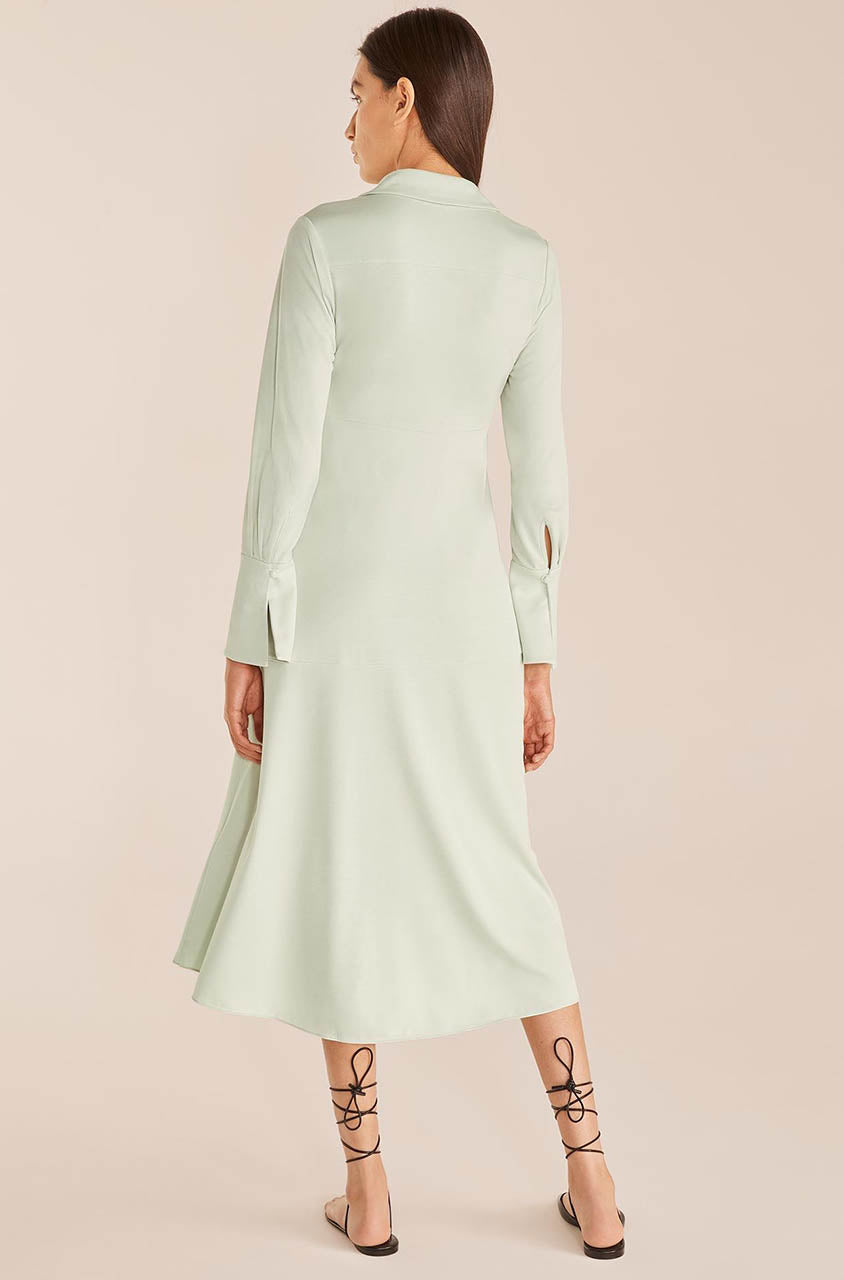 Rebecca Taylor Cupro Dress in Aloe