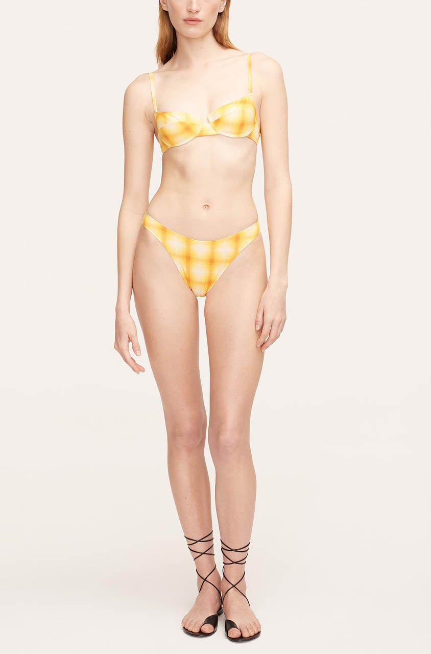 Ombre Plaid Bikini Top