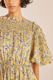 Intaglio Rose Smocked Dress