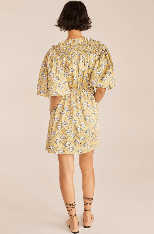 Intaglio Rose Smocked Dress