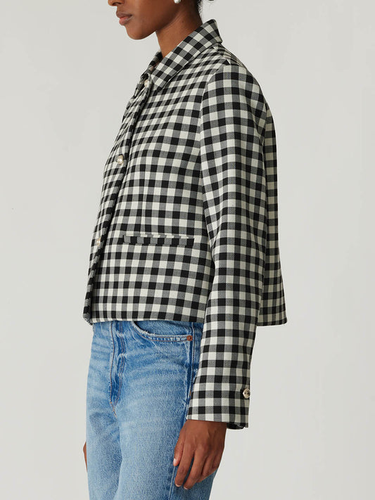 Phillipa Check Cropped Jacket