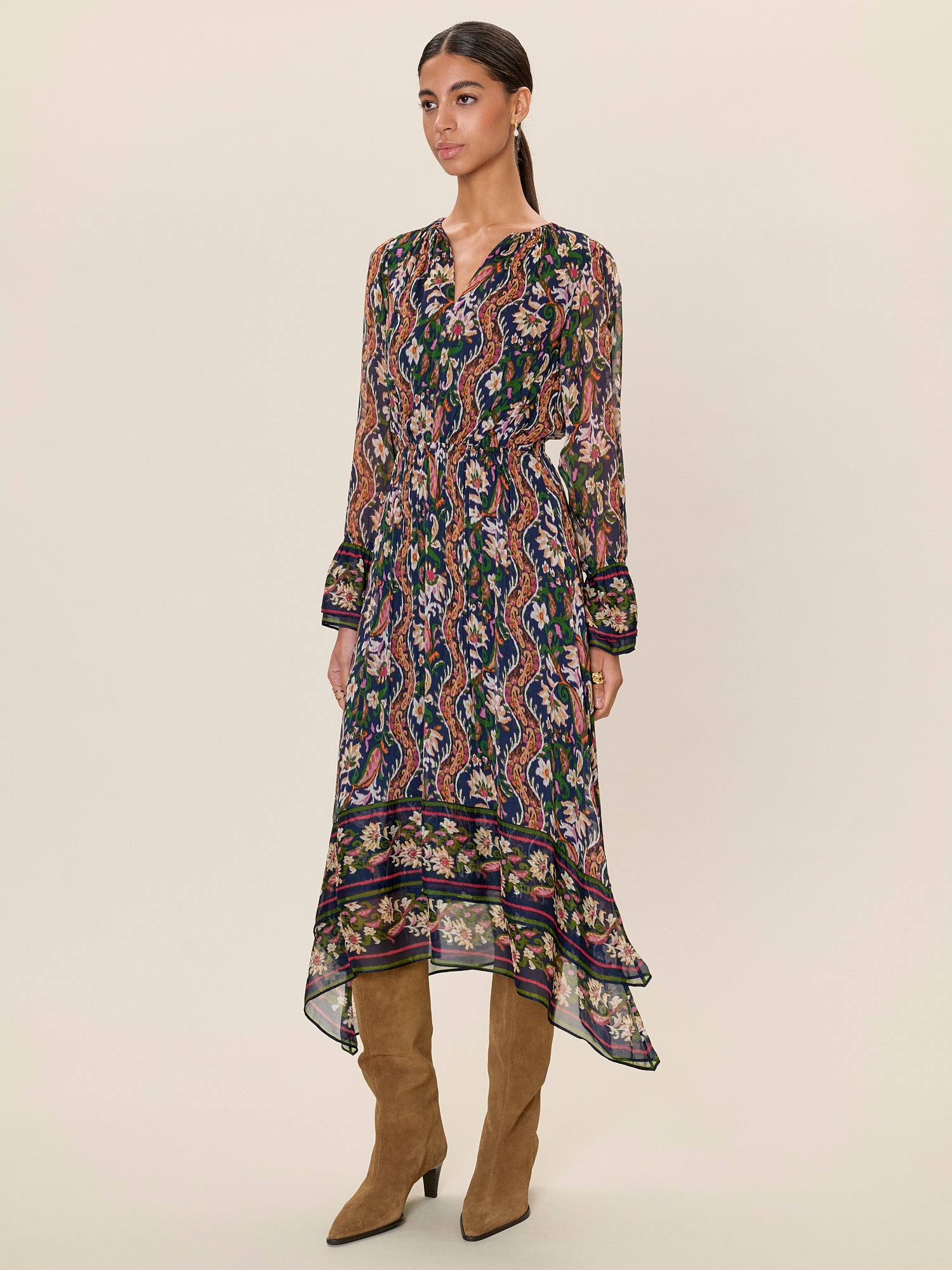 Isha Long  Sleeve Dress