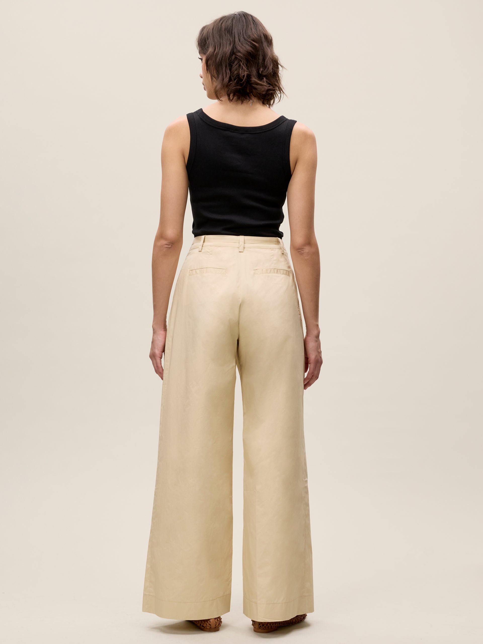  Raquel Twill Pant in Latte by Rebecca Taylor