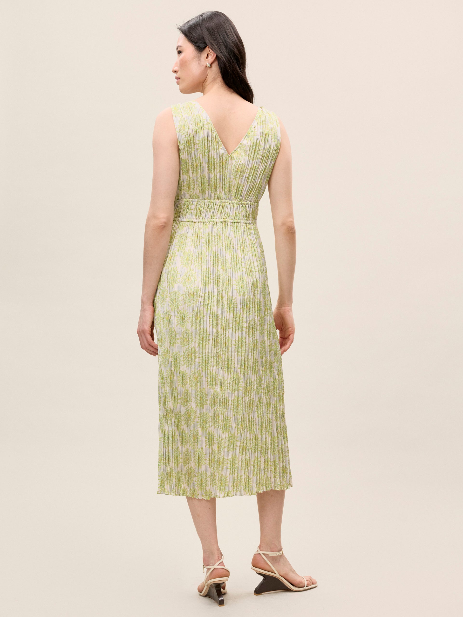  Mini Astera Fleur Button Front Dress in Mini Astera Fleur Chartreuse Combo by Rebecca Taylor