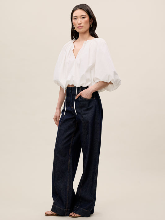 Poplin Bubble Top