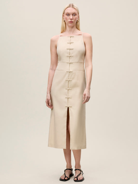 Beatrice Stretch Linen Dress