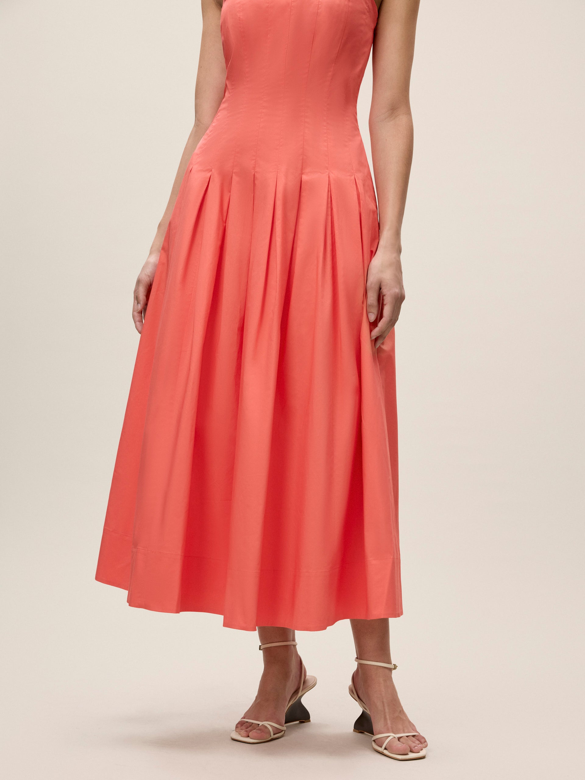  Priya Poplin Dress in Coral by Rebecca Taylor