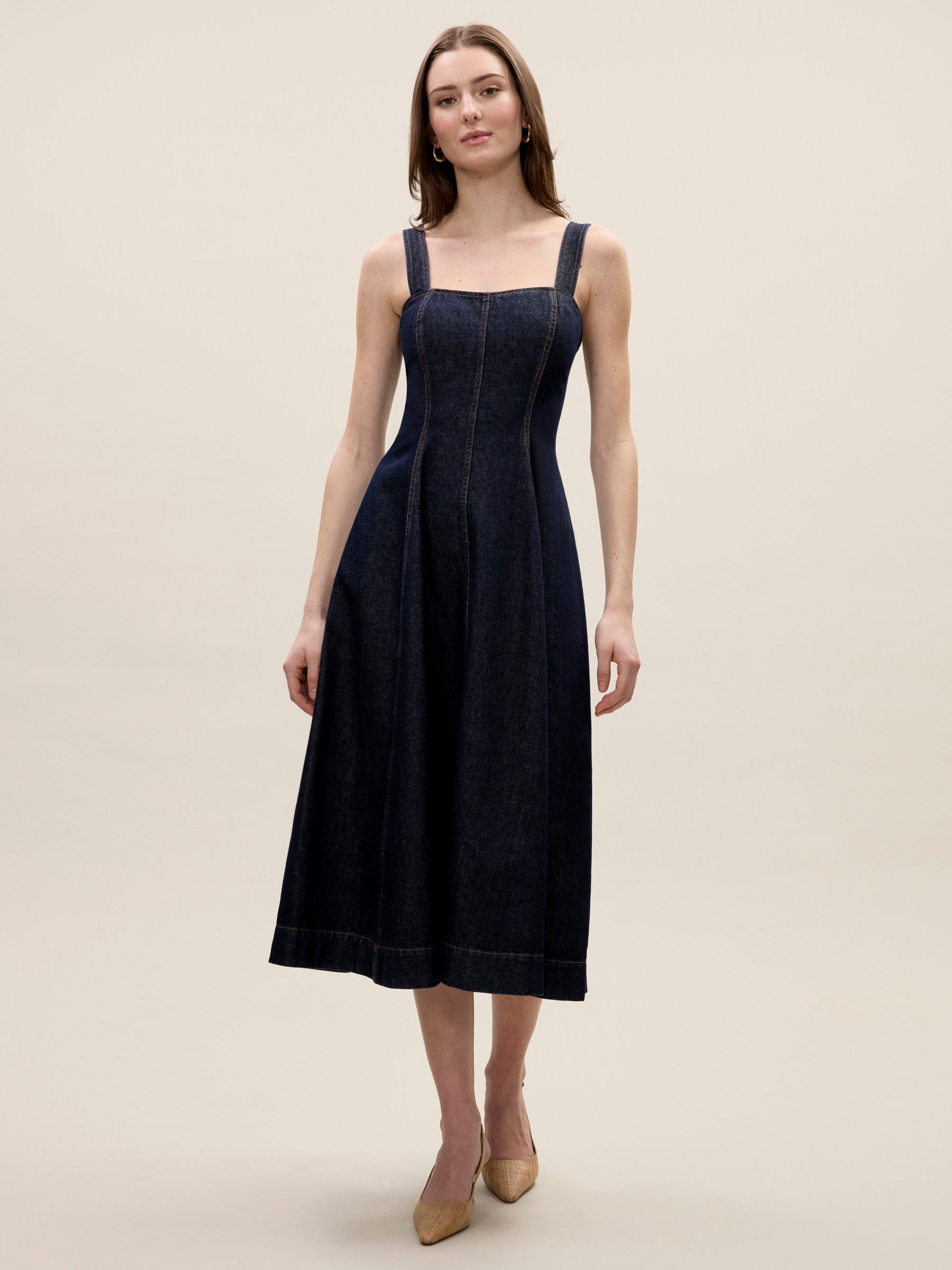  Gabrielle Denim Dress in Deep Sea Wash by Rebecca Taylor