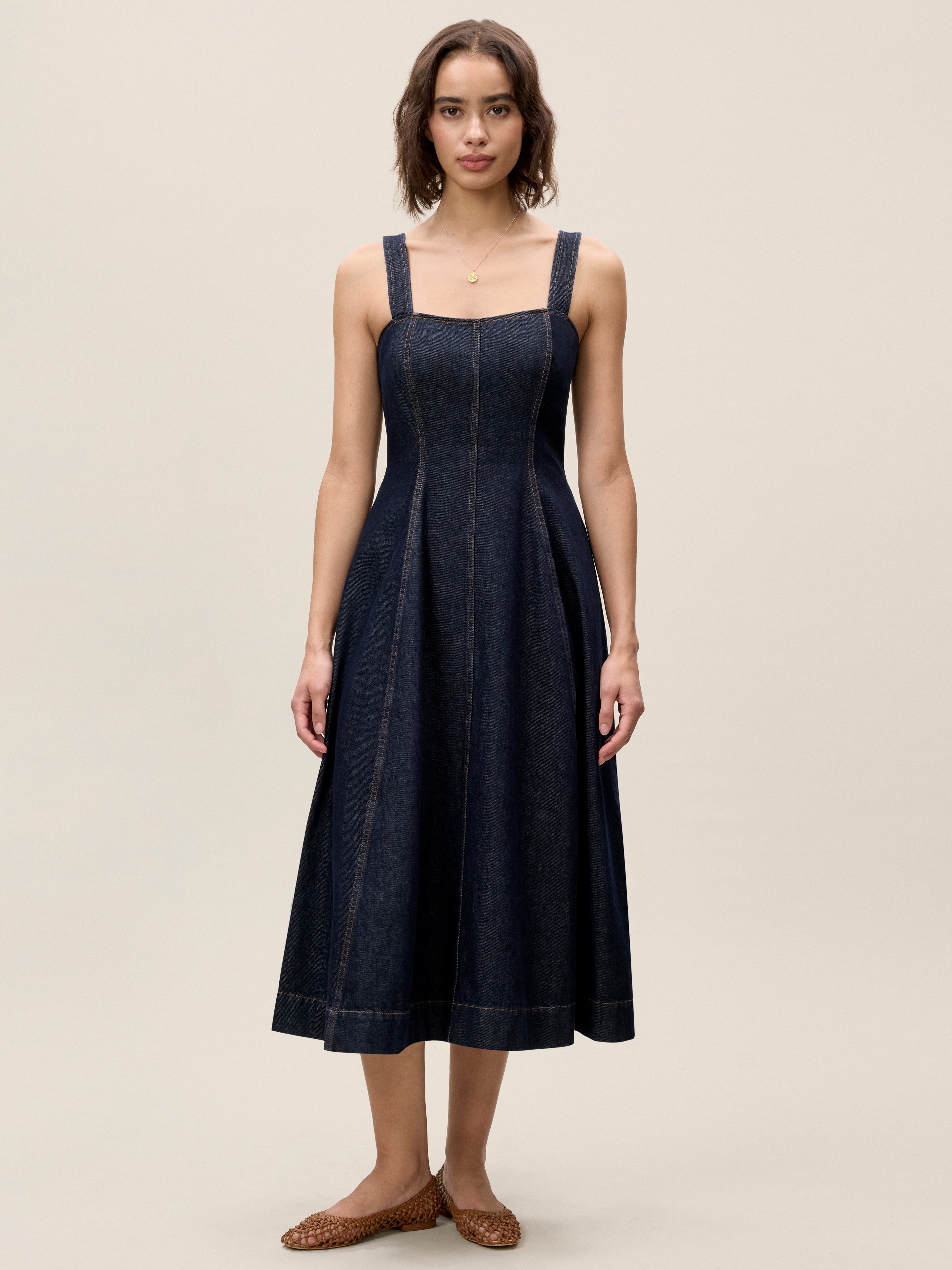  Gabrielle Denim Dress in Deep Sea Wash by Rebecca Taylor