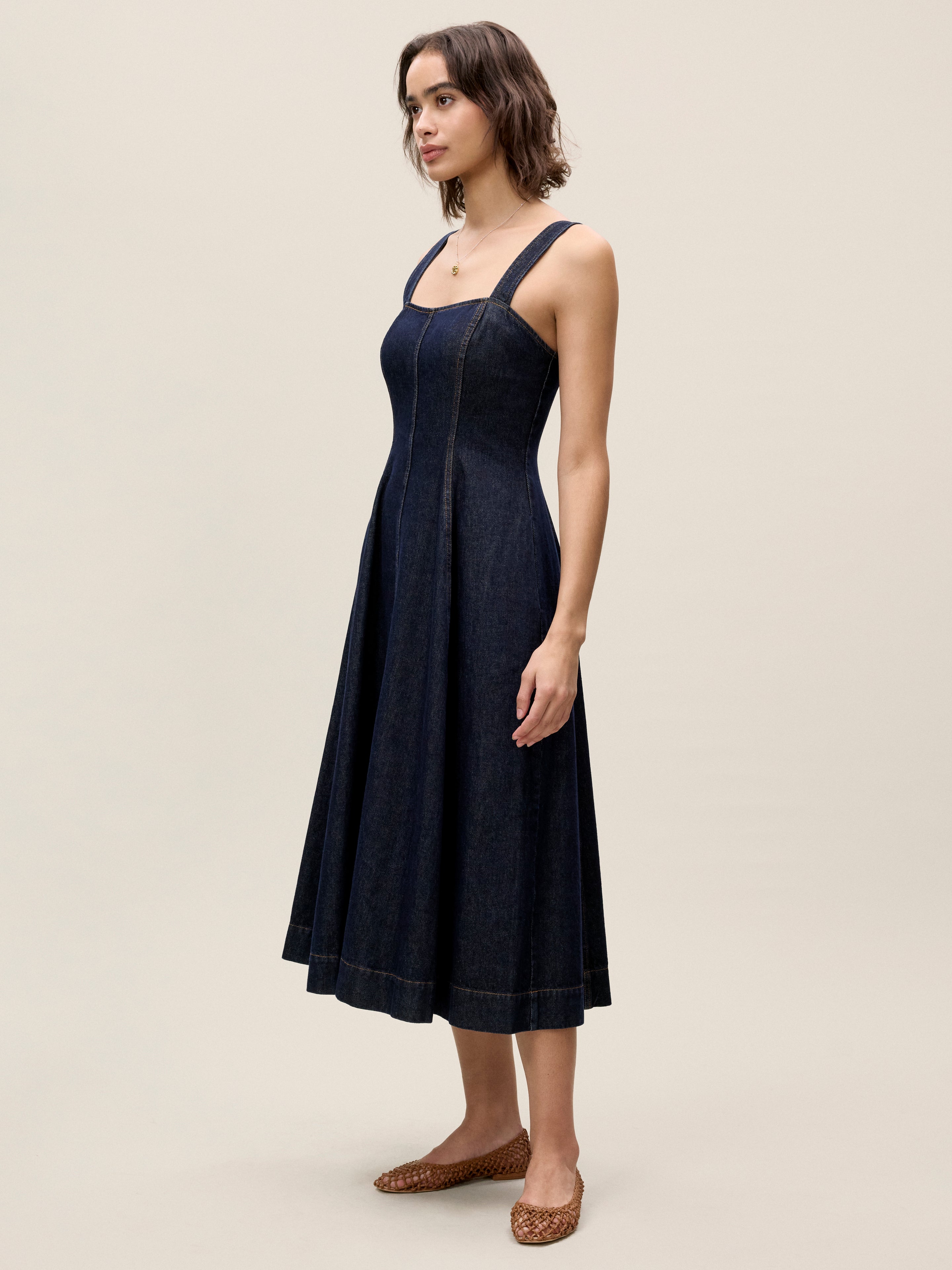  Gabrielle Denim Dress in Deep Sea Wash by Rebecca Taylor