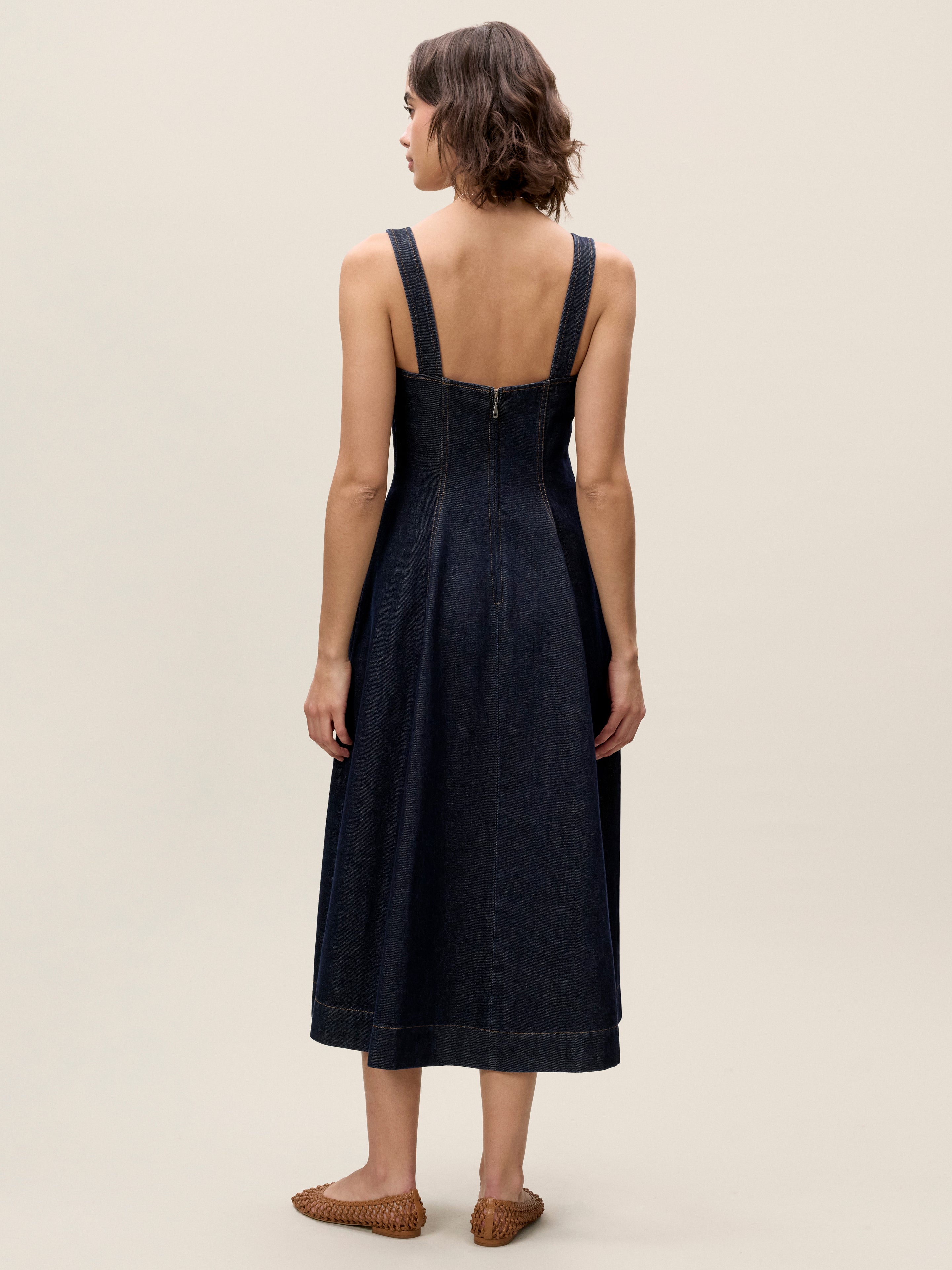  Gabrielle Denim Dress in Deep Sea Wash by Rebecca Taylor