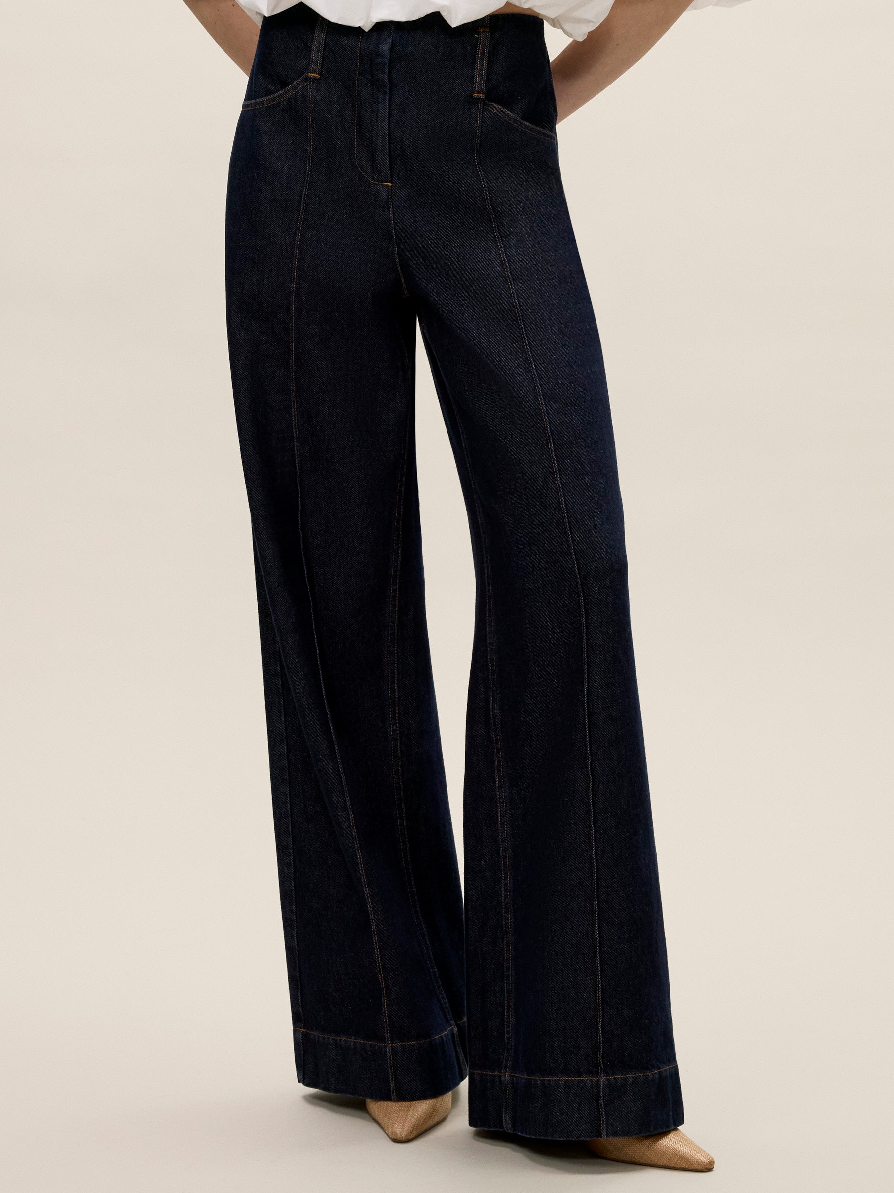  Gabrielle Denim Pant in Deep Sea Wash by Rebecca Taylor