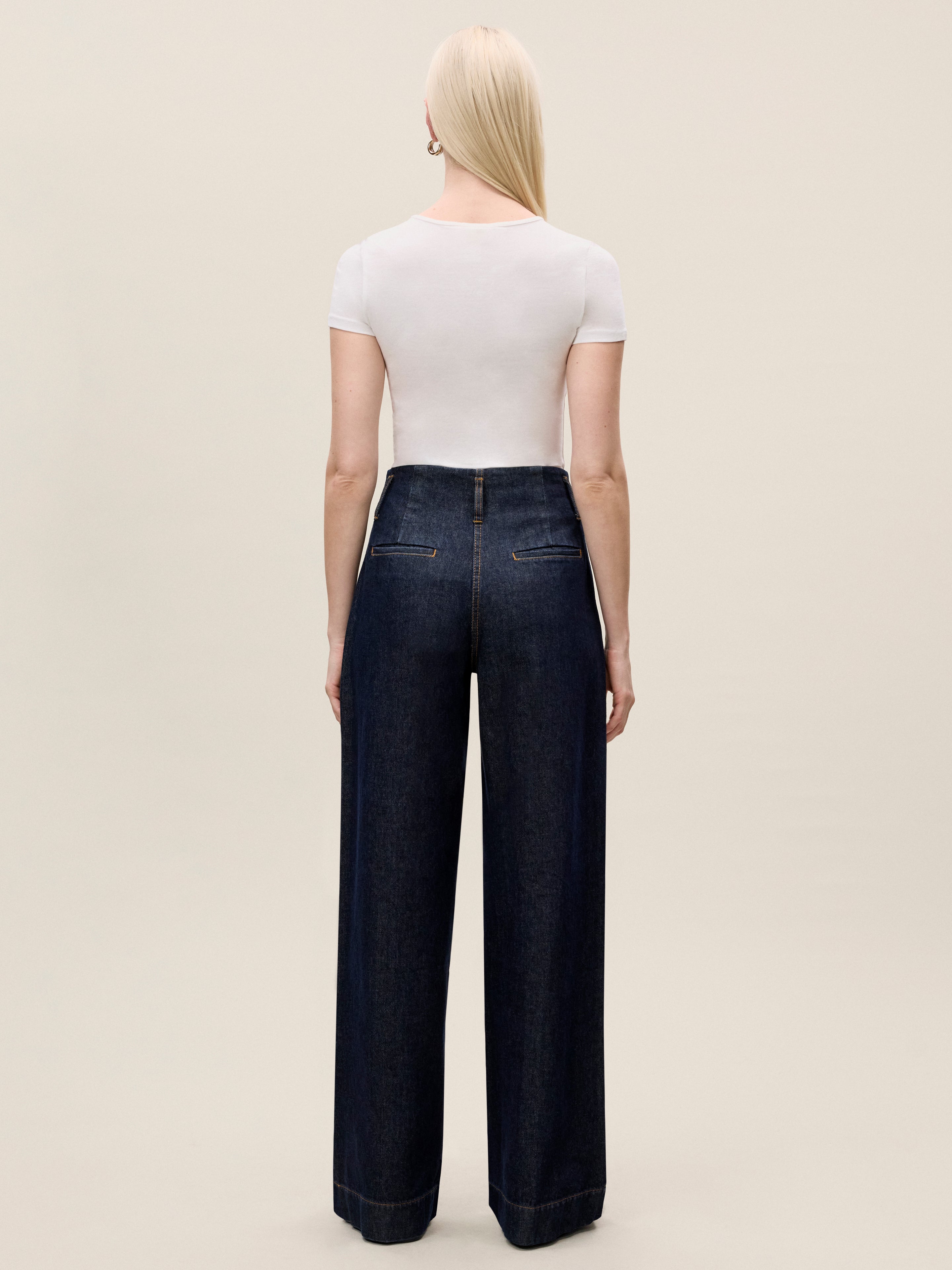  Gabrielle Denim Pants in Deep Sea Wash by Rebecca Taylor