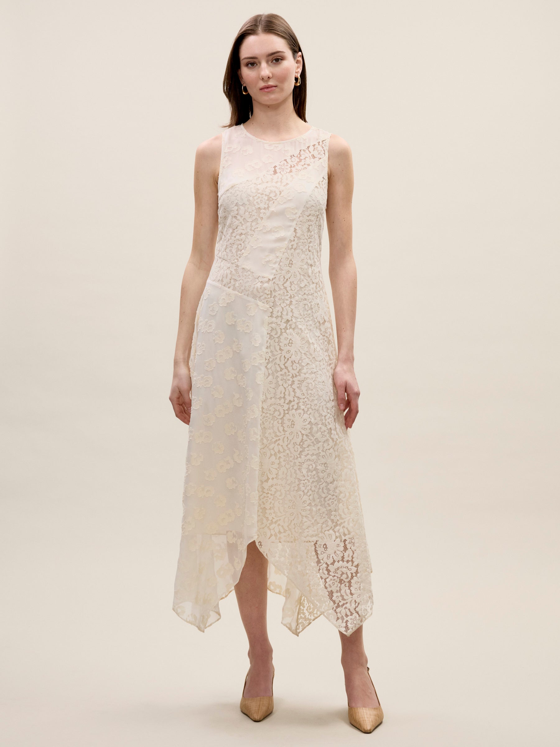  Marielle Lace Dress in Ivory by Rebecca Taylor