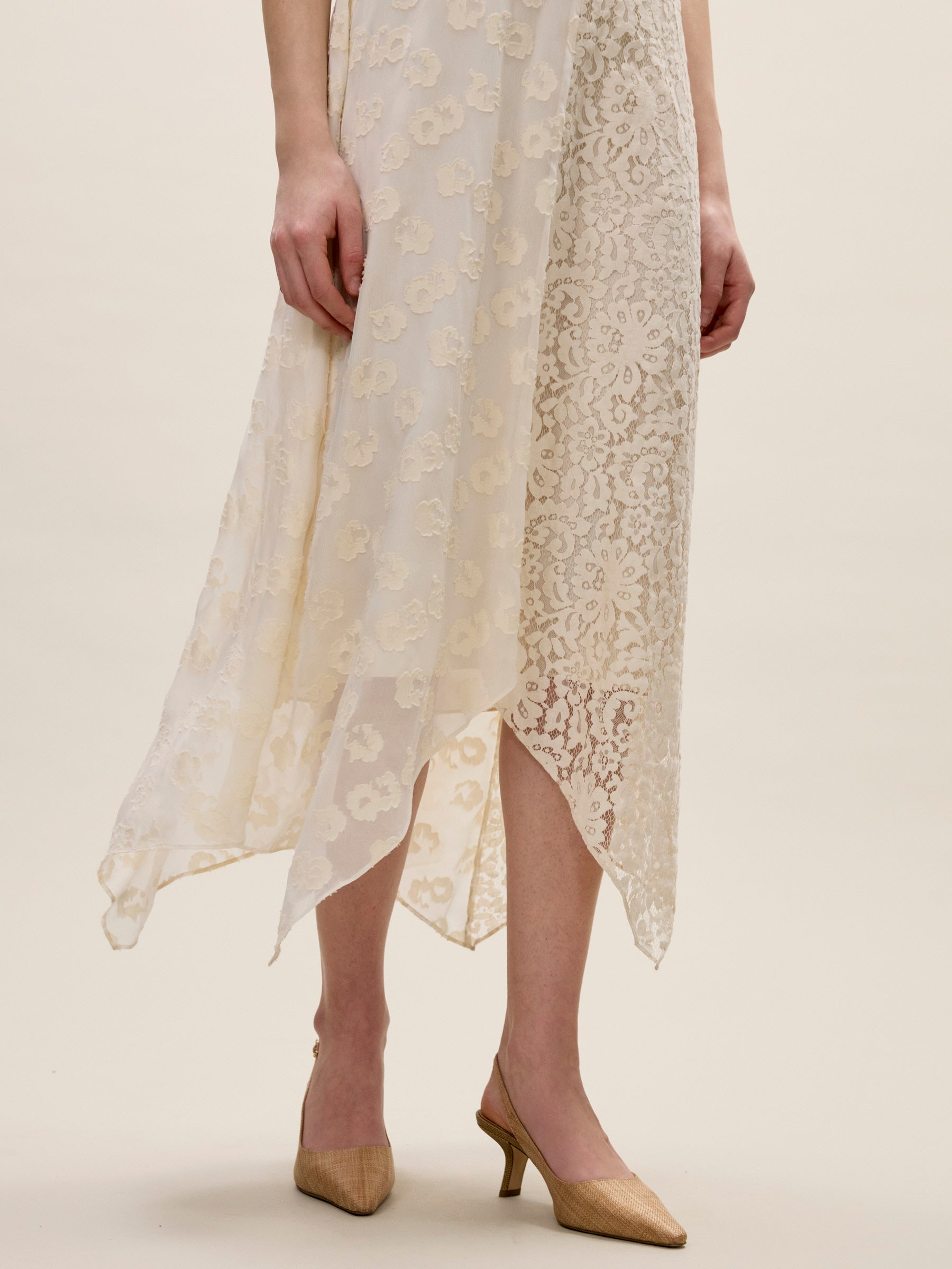  Marielle Lace Dress in Ivory by Rebecca Taylor