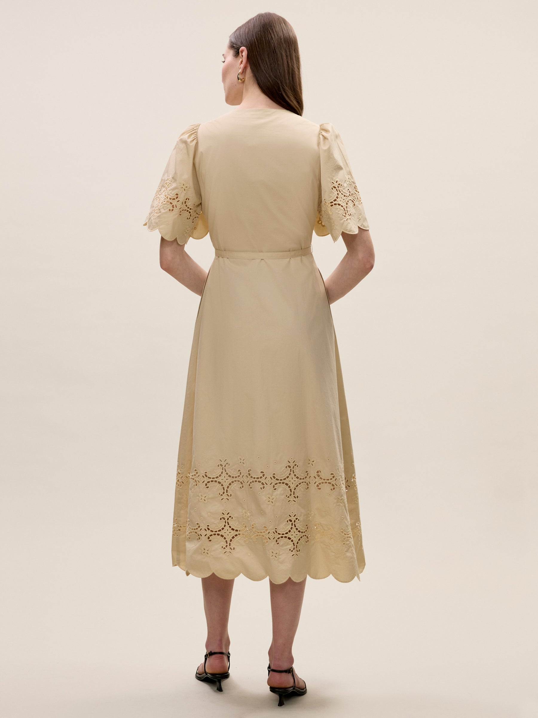  Raquel Twill Dress in Latte by Rebecca Taylor