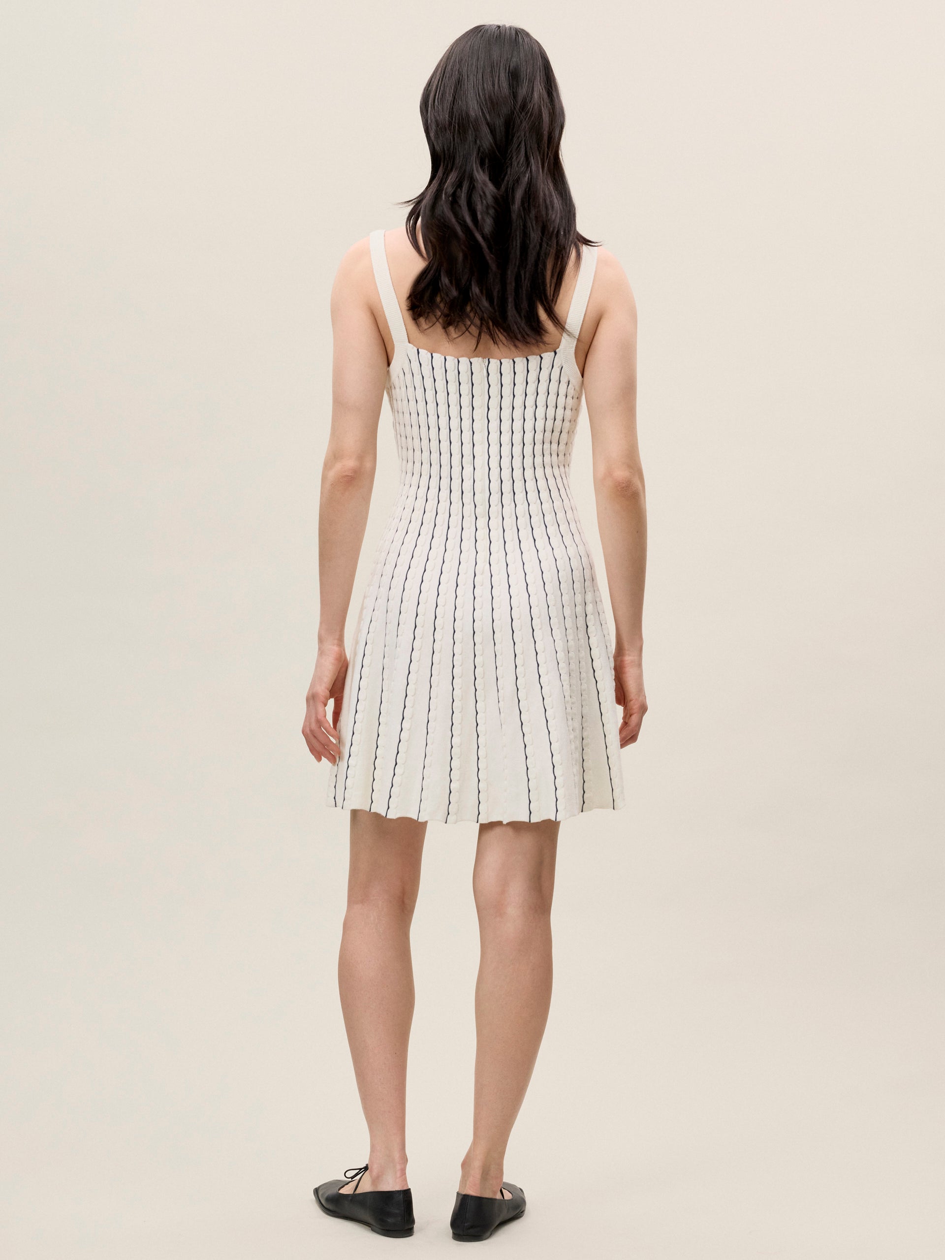  Dorothy Knit Dress in Ivory by Rebecca Taylor