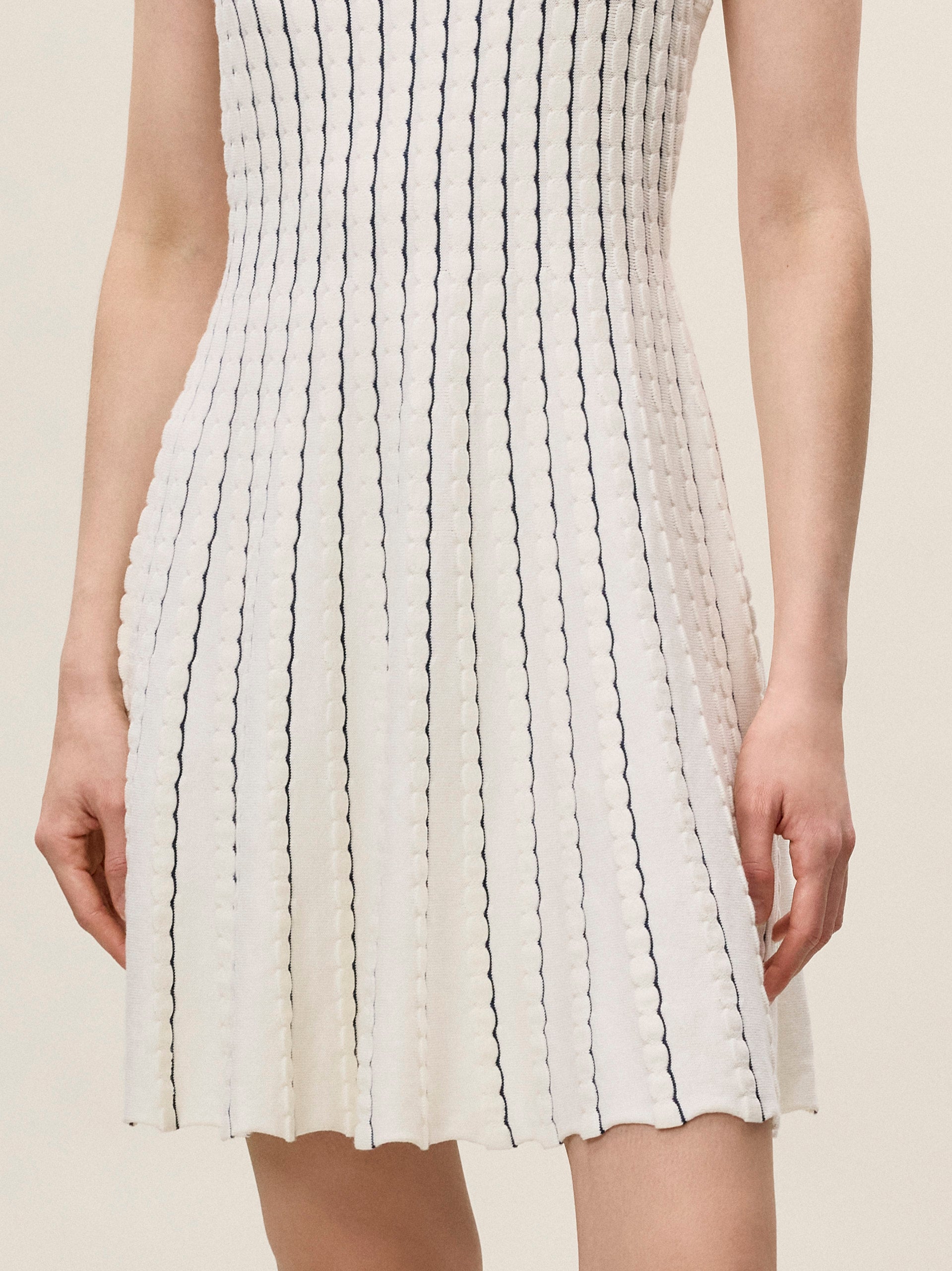  Dorothy Knit Dress in Ivory by Rebecca Taylor