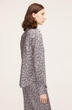 Violet Fleur Silk Blouse