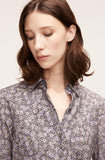 Violet Fleur Silk Blouse