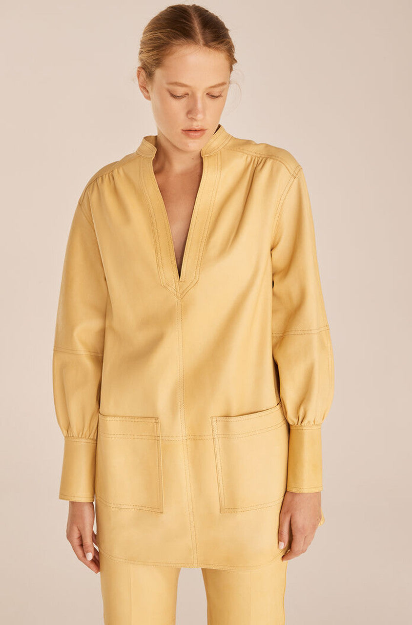  Leather Tunic in Palomino by Rebecca Taylor