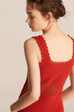 Crochet-Trim Mini Dress