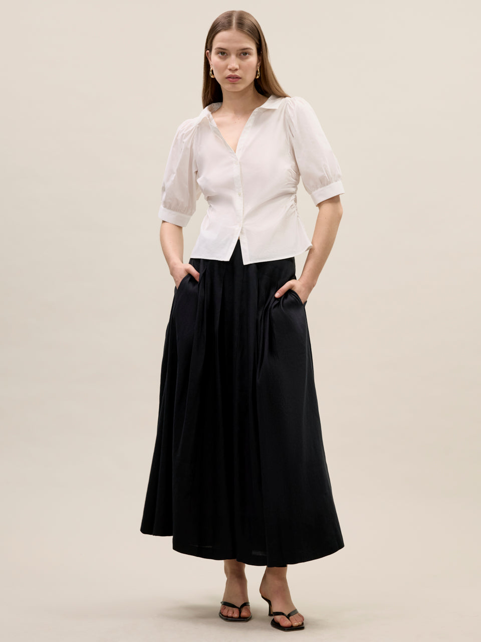 Isla Poplin Shirt in Milk by Rebecca Taylor