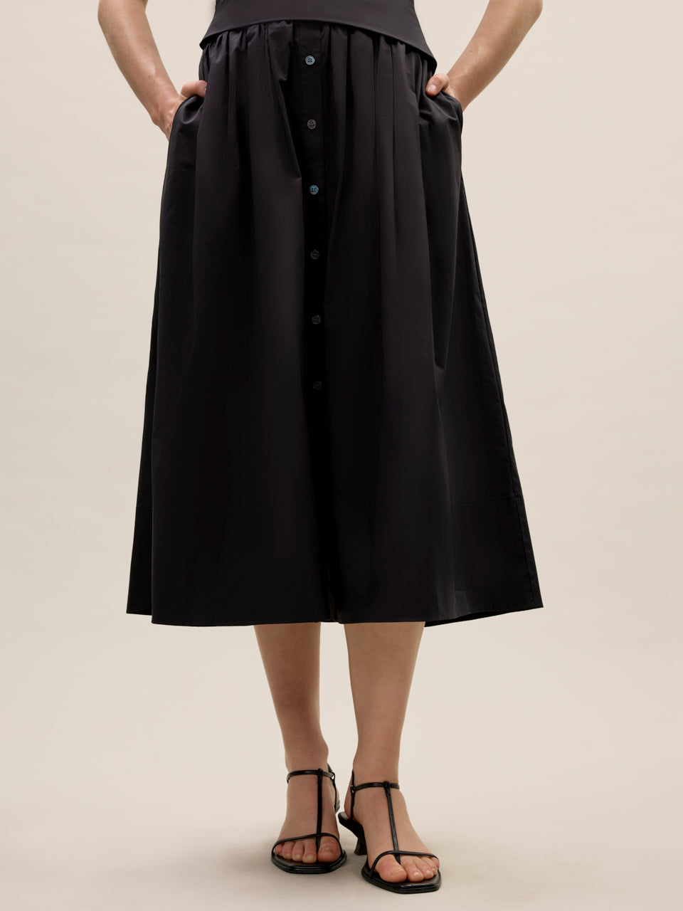  Isla Poplin Dress in Black by Rebecca Taylor