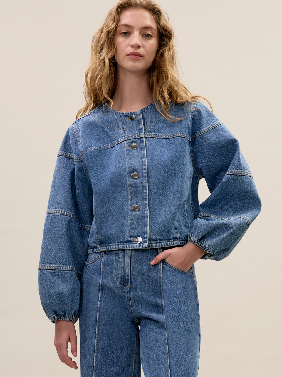  Dax Denim Jacket in Dax Wash by Rebecca Taylor