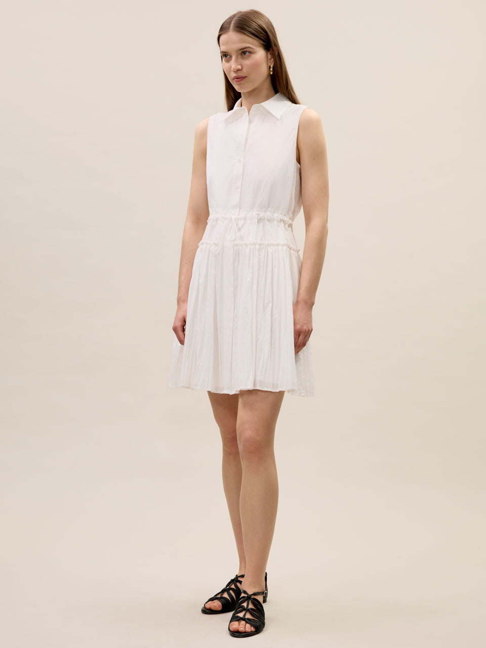 Marietta Shirt Dress in Milk by Rebecca Taylor