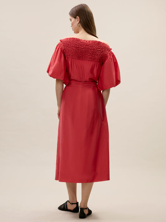 Merrick Silk Cotton Midi Dress