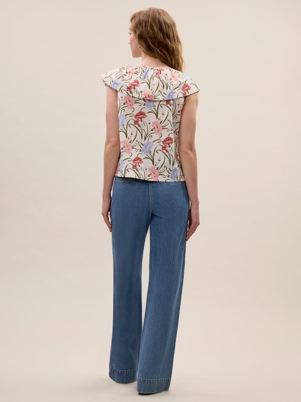  Acosanti Floral Top in Ivory Multi by Rebecca Taylor