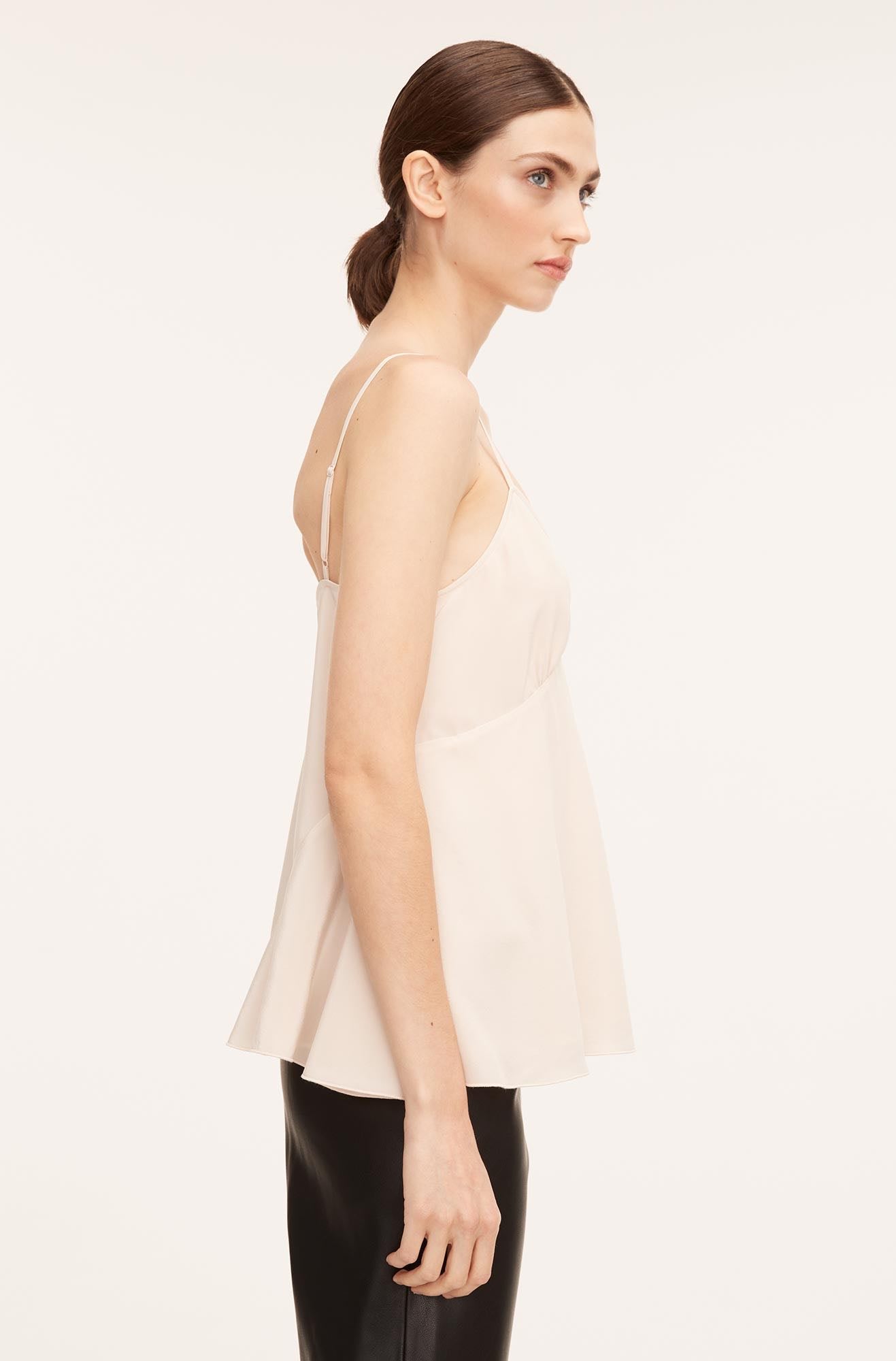 Rebecca Taylor Essential Silk Camisole in Snow