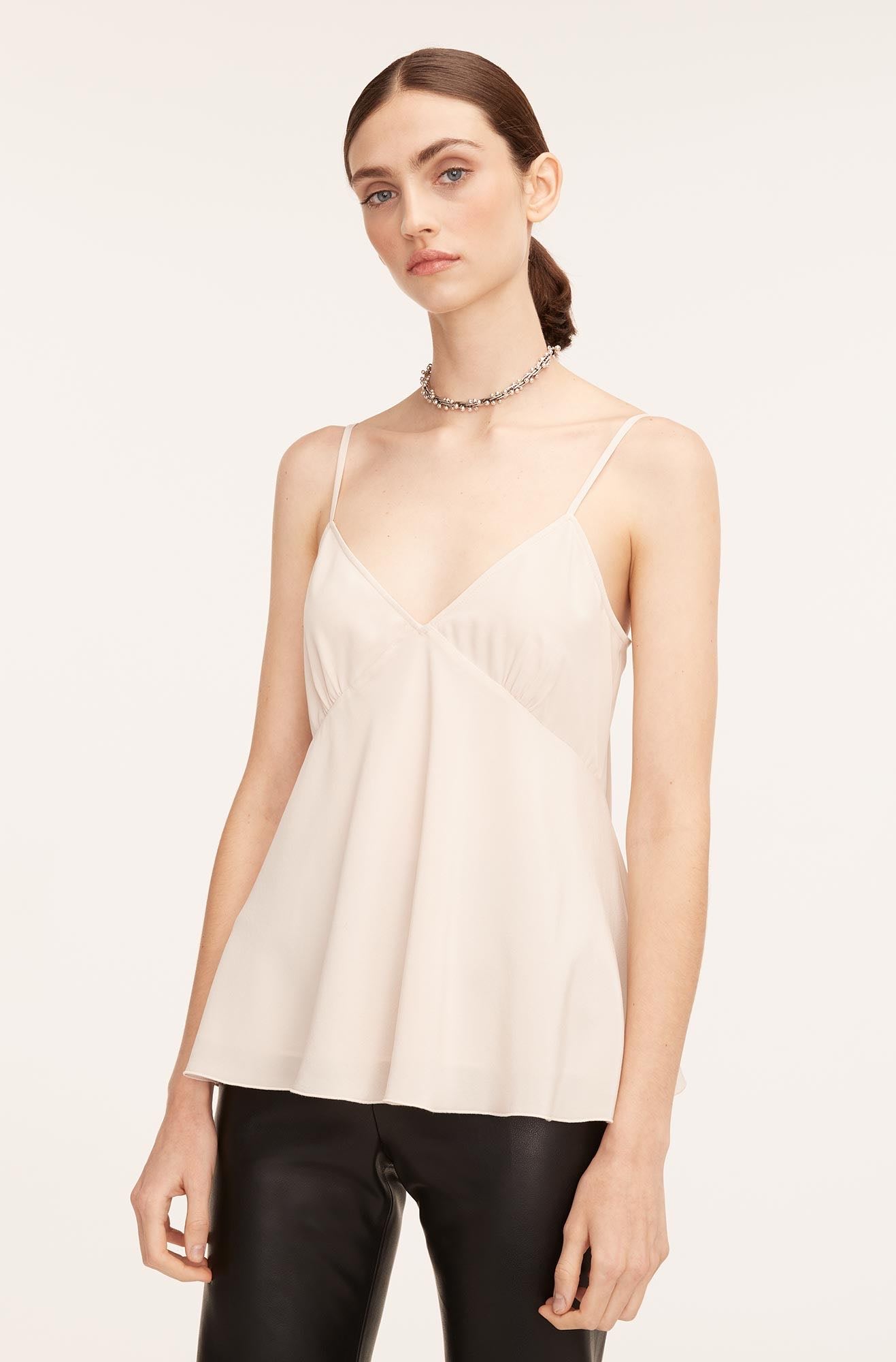 Rebecca Taylor Essential Silk Camisole in Snow