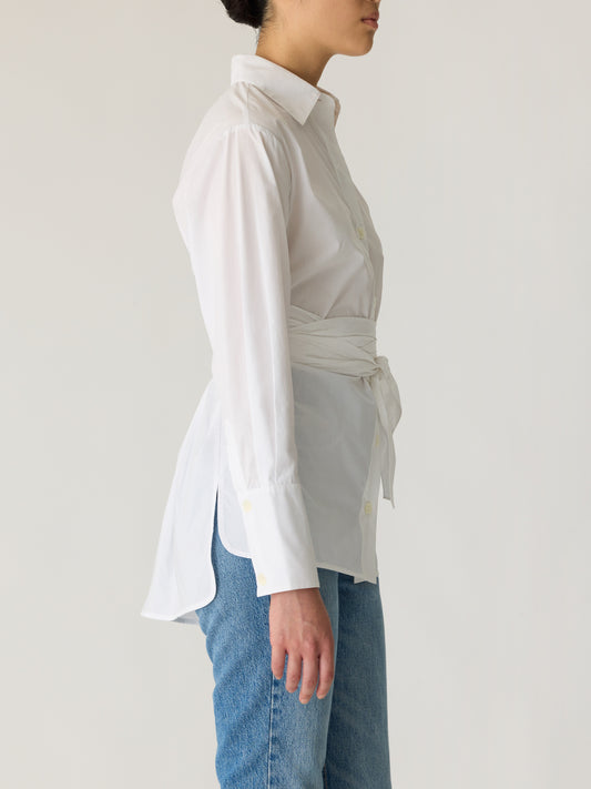 Poplin Wrap Blouse