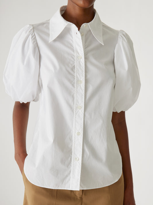 Puff Sleeve Button Down Shirt