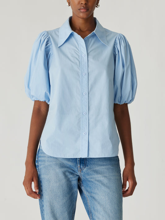 Puff Sleeve Button Down Shirt