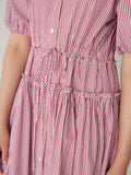 Red Stripe Poplin Dress