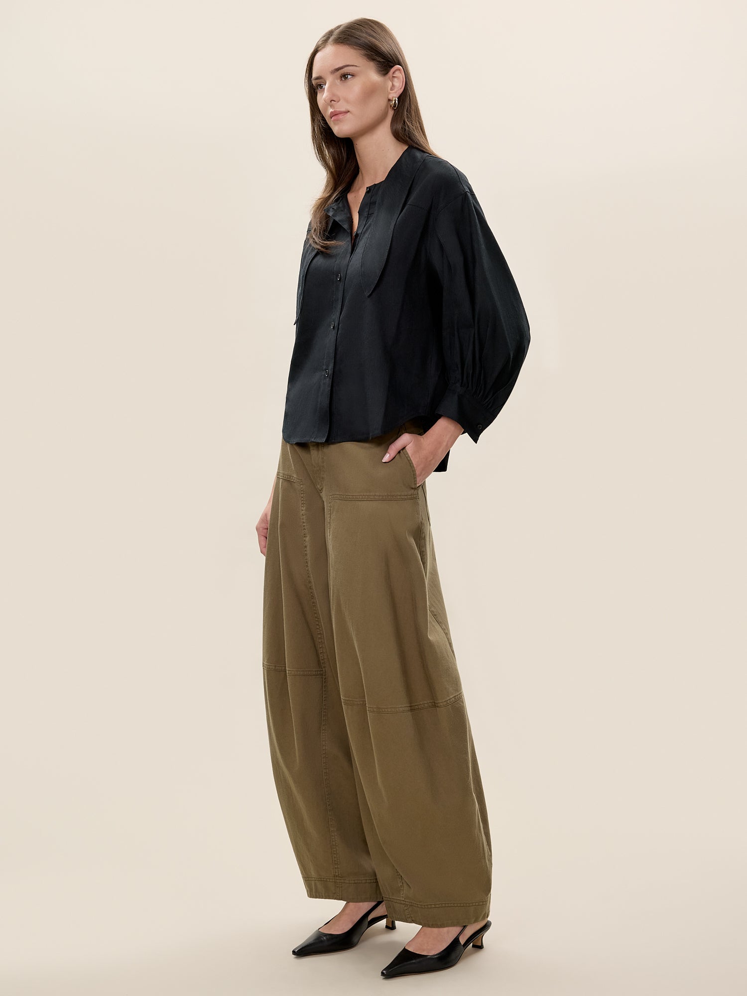 Stretch Linen Top