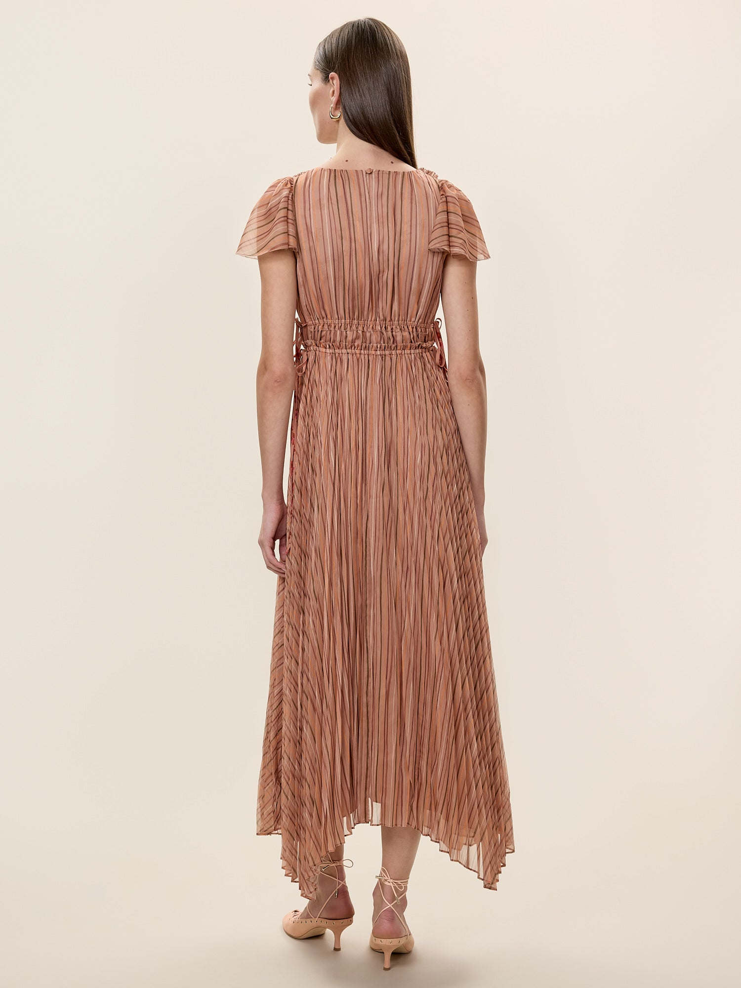 Celeste Stripe Pleated Dress