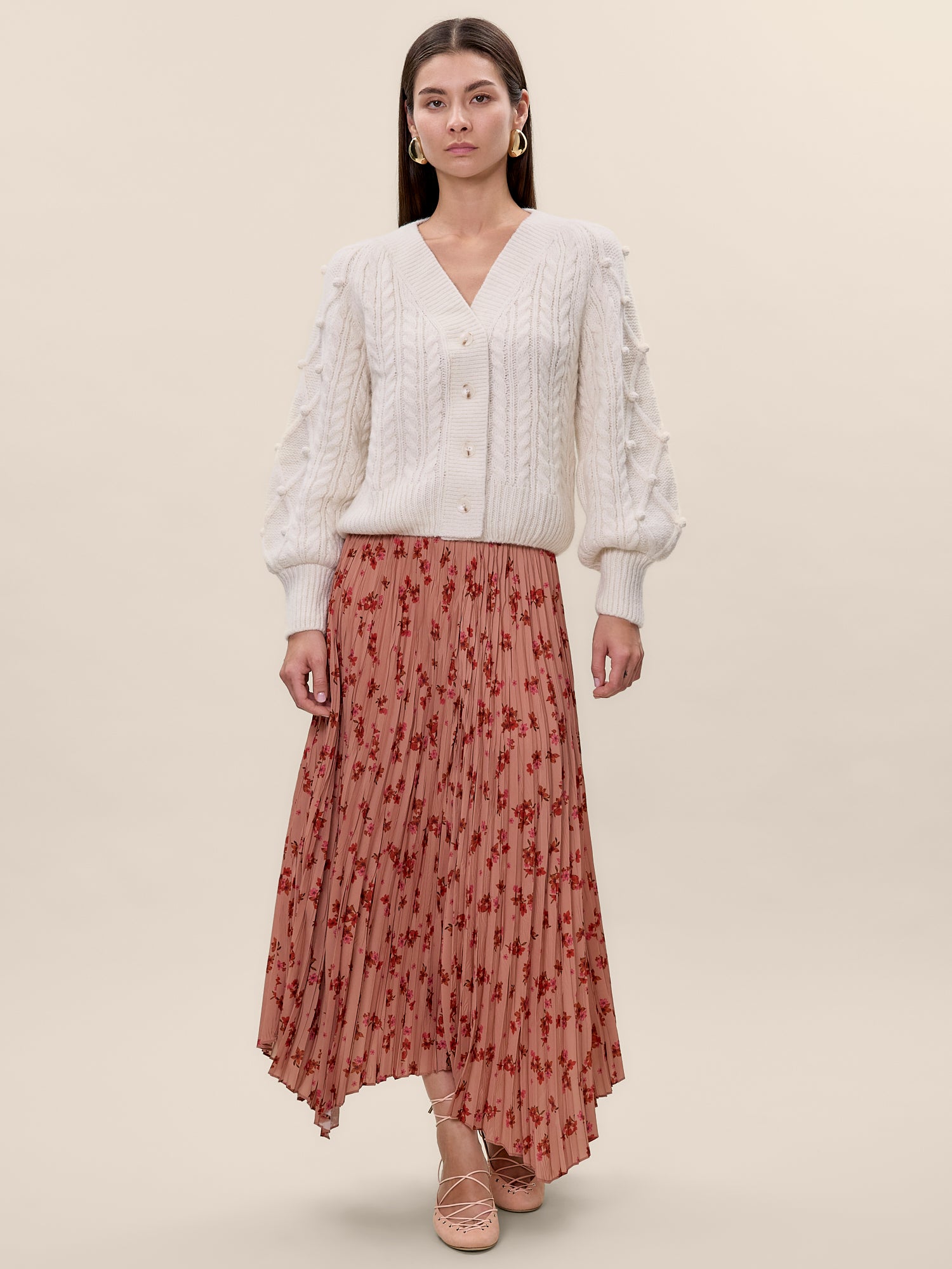  Celeste Skirt in Persimmon Multi by Rebecca Taylor