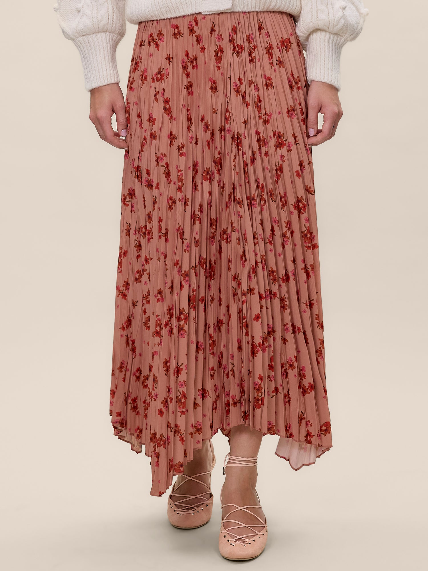  Celeste Skirt in Persimmon Multi by Rebecca Taylor
