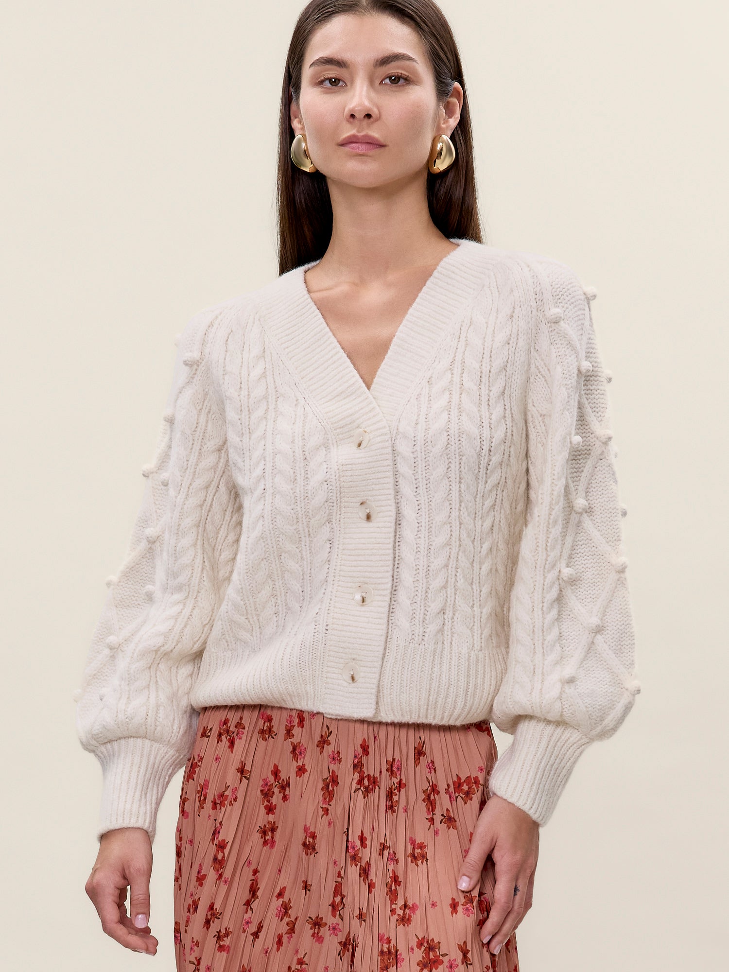  Petra Cardigan in Ivory by Rebecca Taylor
