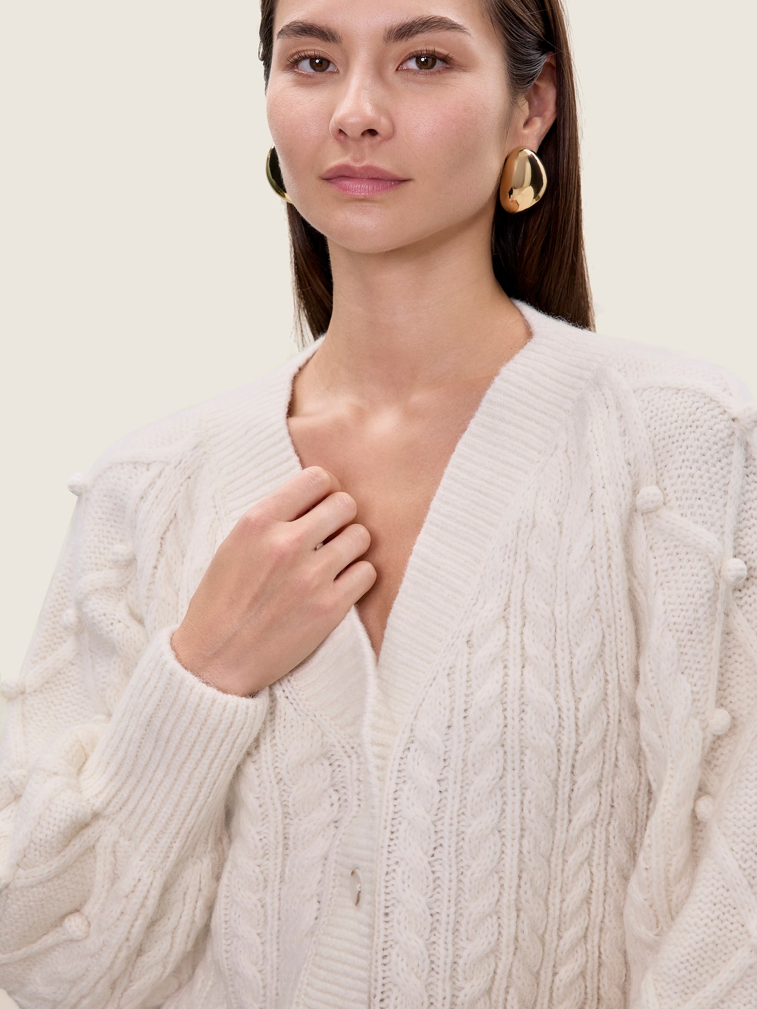  Petra Cardigan in Ivory by Rebecca Taylor
