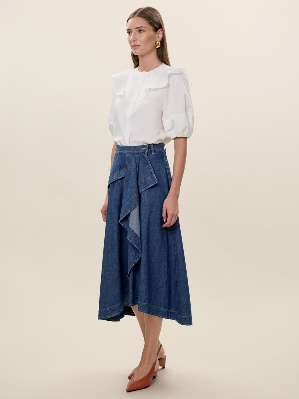  Edith Denim Skirt in Edith Indigo by Rebecca Taylor
